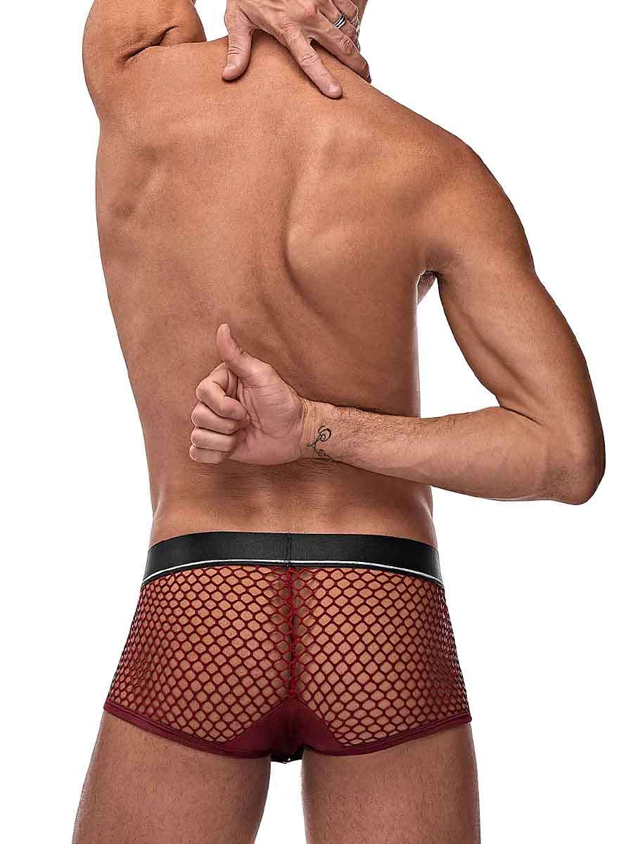 Cock Pit Net Mini Cock Ring Short - Medium -  Burgundy