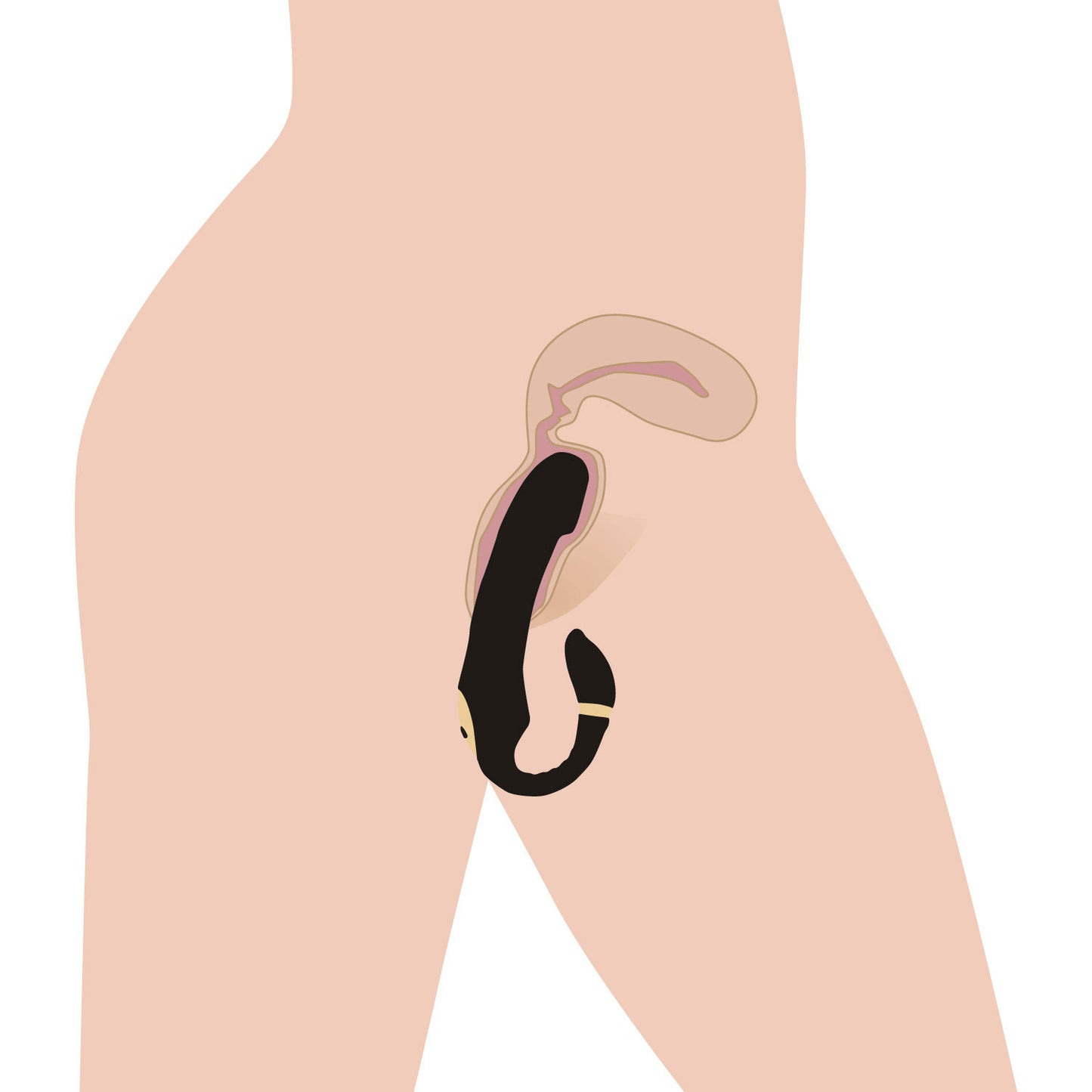 10x Pleasure Pose Come Hither Silicone Vibe With Poseable Clit Stim
