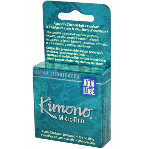 Kimono Microthin Plus Aqua Lube - 3 Pack KM06003