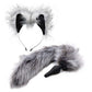 Grey Wolf Tail Anal Plug and Ears Set
