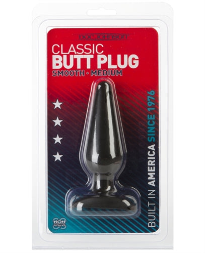 Classic Butt Plug Smooth - Medium - Black