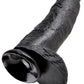 King Cock 12 Inch Cock With Balls - Black