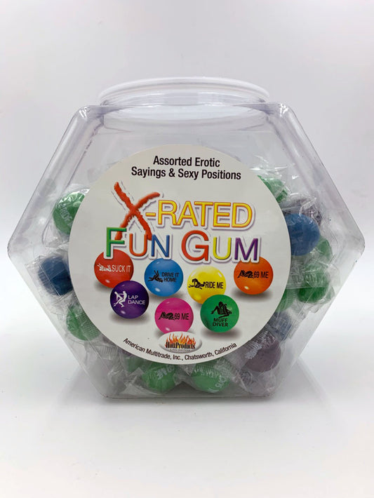 X-Rated Fun Gum - 90 Piece Bowl - Assorted HTP760D