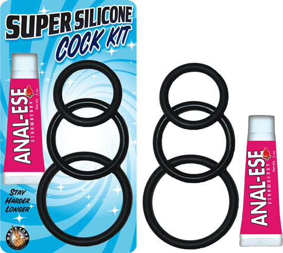 Super Silicone Cock Kit - Black NW2674-1