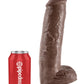 King Cock 11 Inch Cock With Balls - Brown