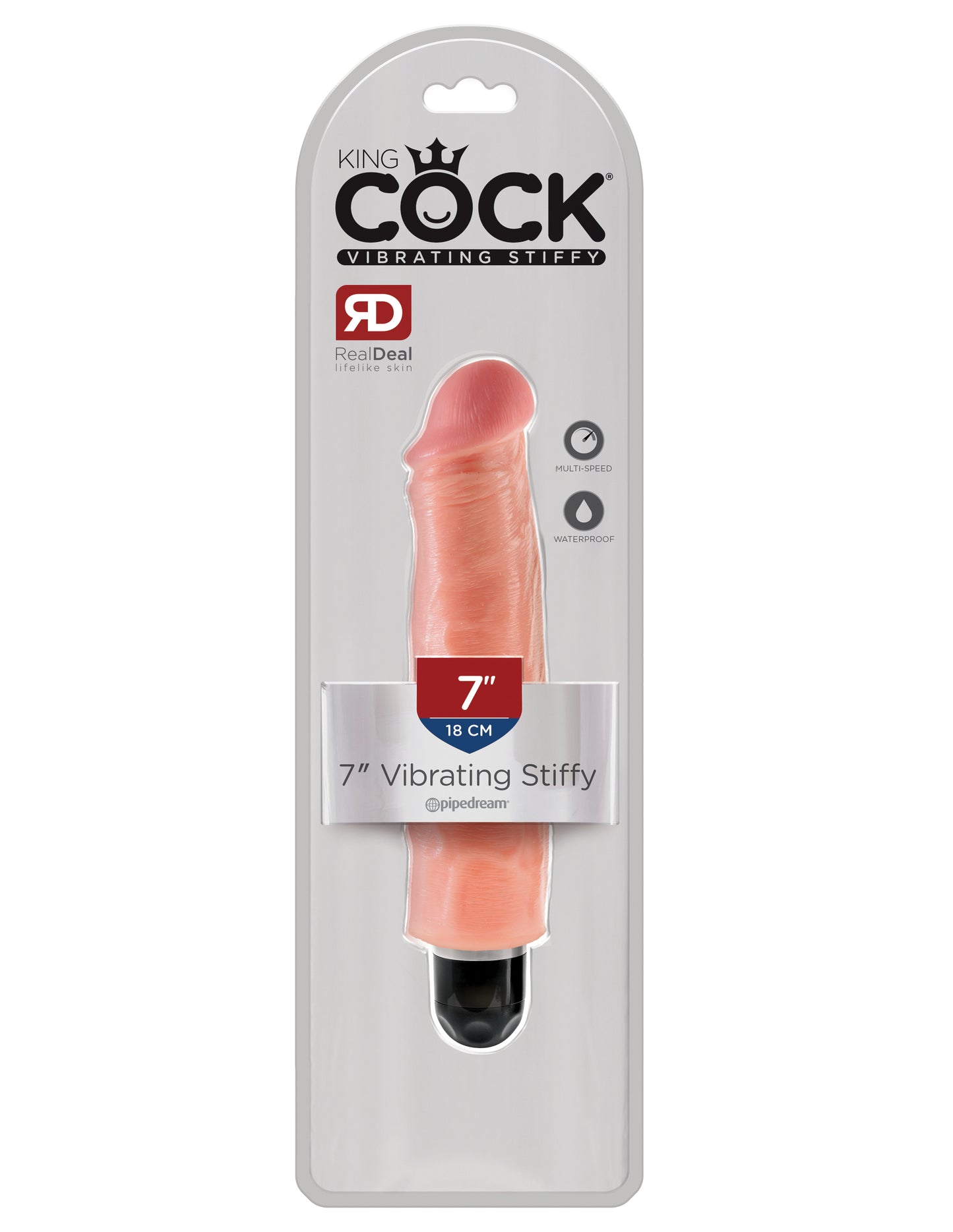 King Cock 7" Vibrating Stiffy - Light PD5522-21