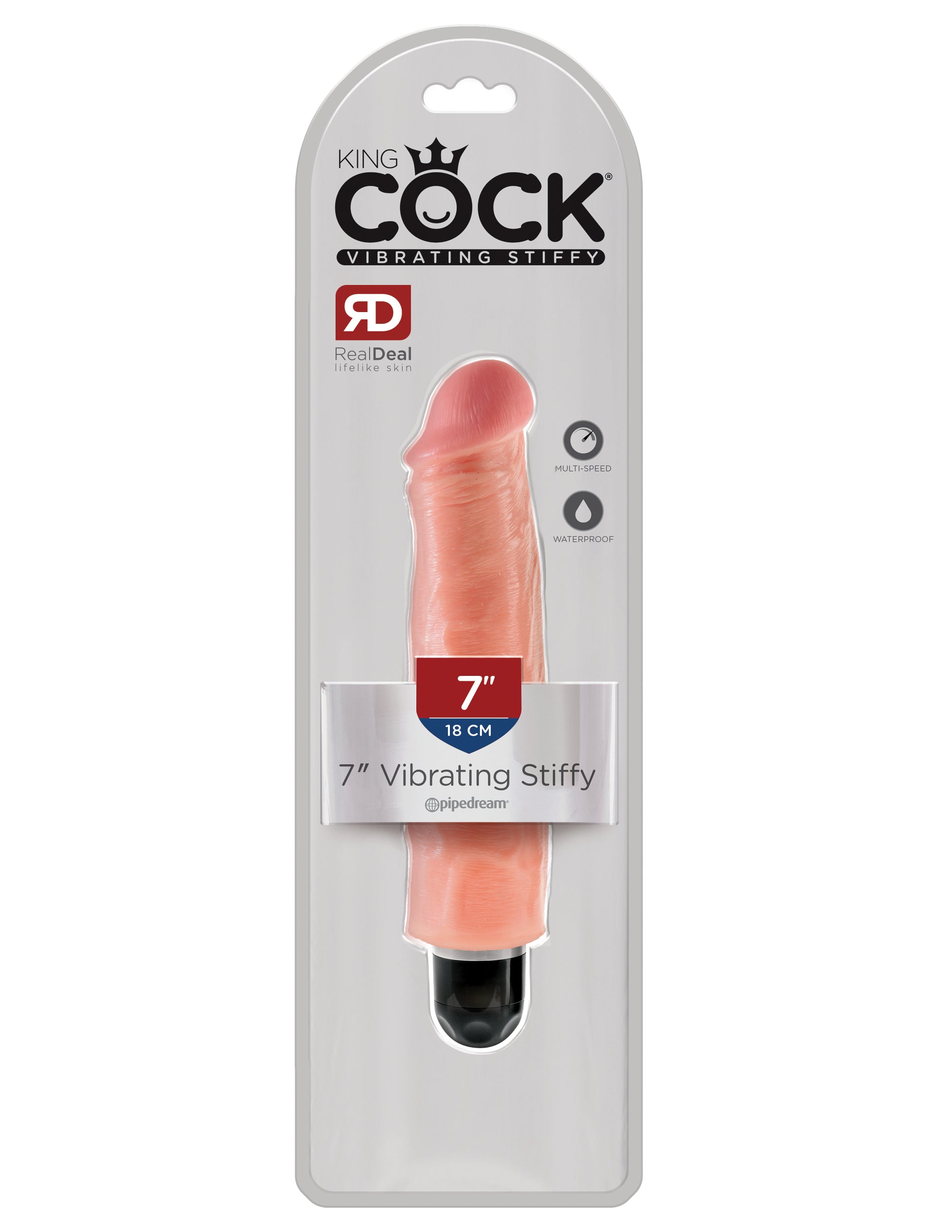 King Cock 7" Vibrating Stiffy - Light PD5522-21