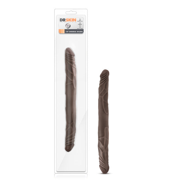 Dr. Skin - 14 Inch Double Dildo - Chocolate BL-29796