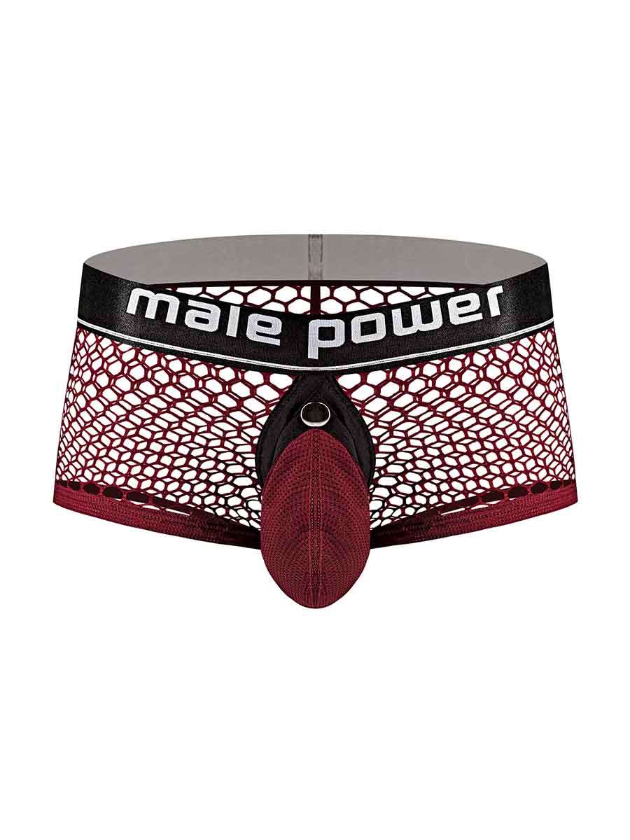 Cock Pit Net Mini Cock Ring Short - Large -  Burgundy