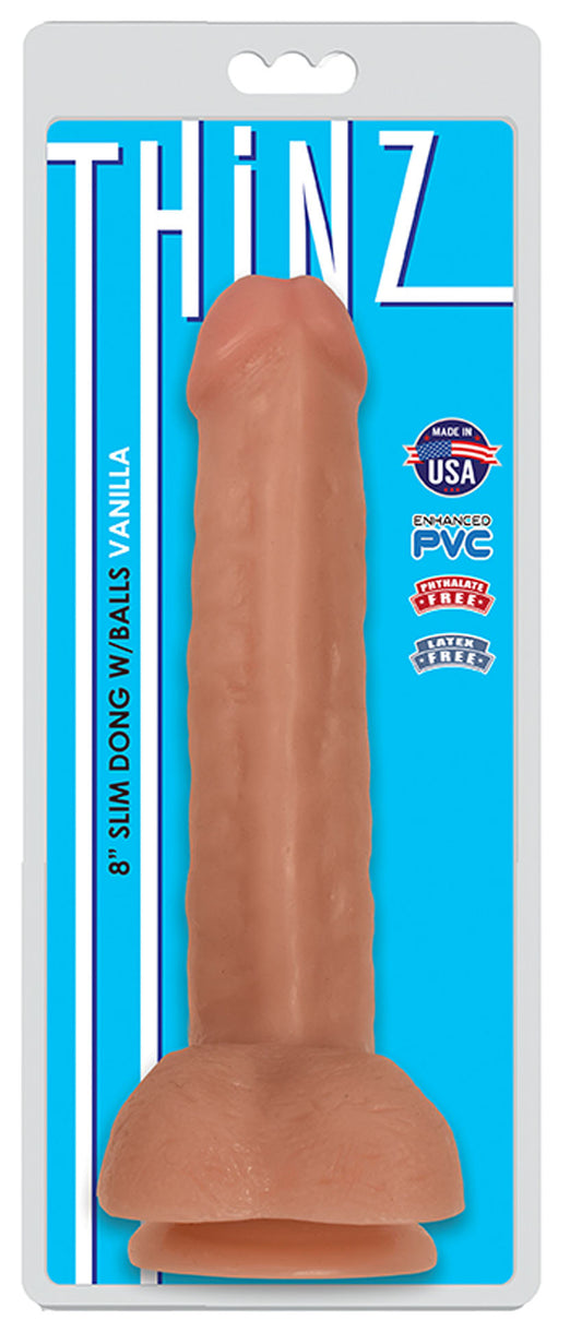 8" Slim Dong With Balls - Vanilla