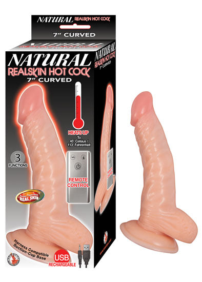 Natural Realskin Hot Cock Curved 7" - Flesh NW2891-1