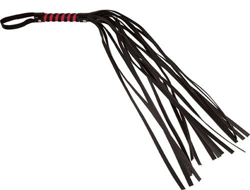 Sex and Mischief Stripe Flogger - Red and Black