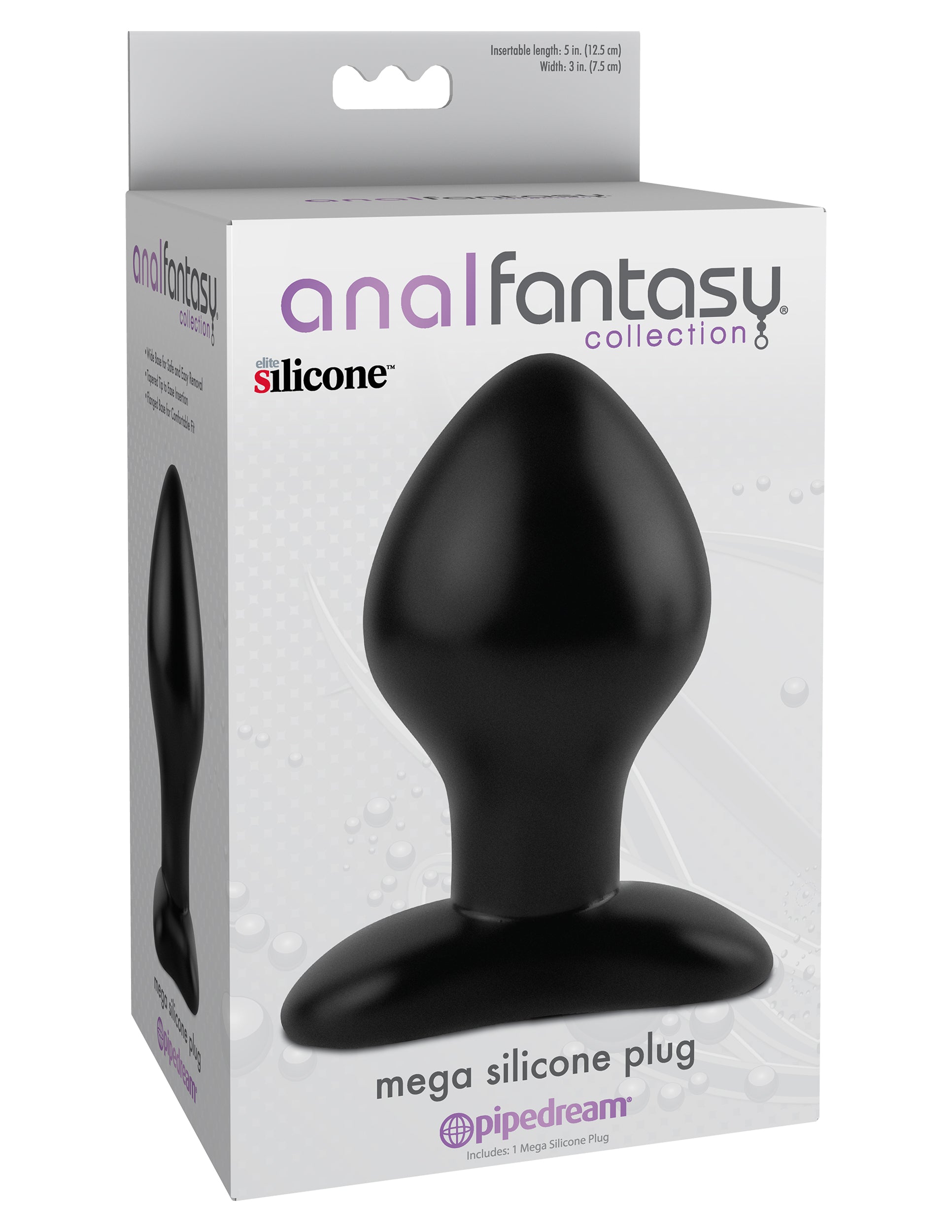 Anal Fantasy Collection Mega Silicone Plug - Black PD4606-23