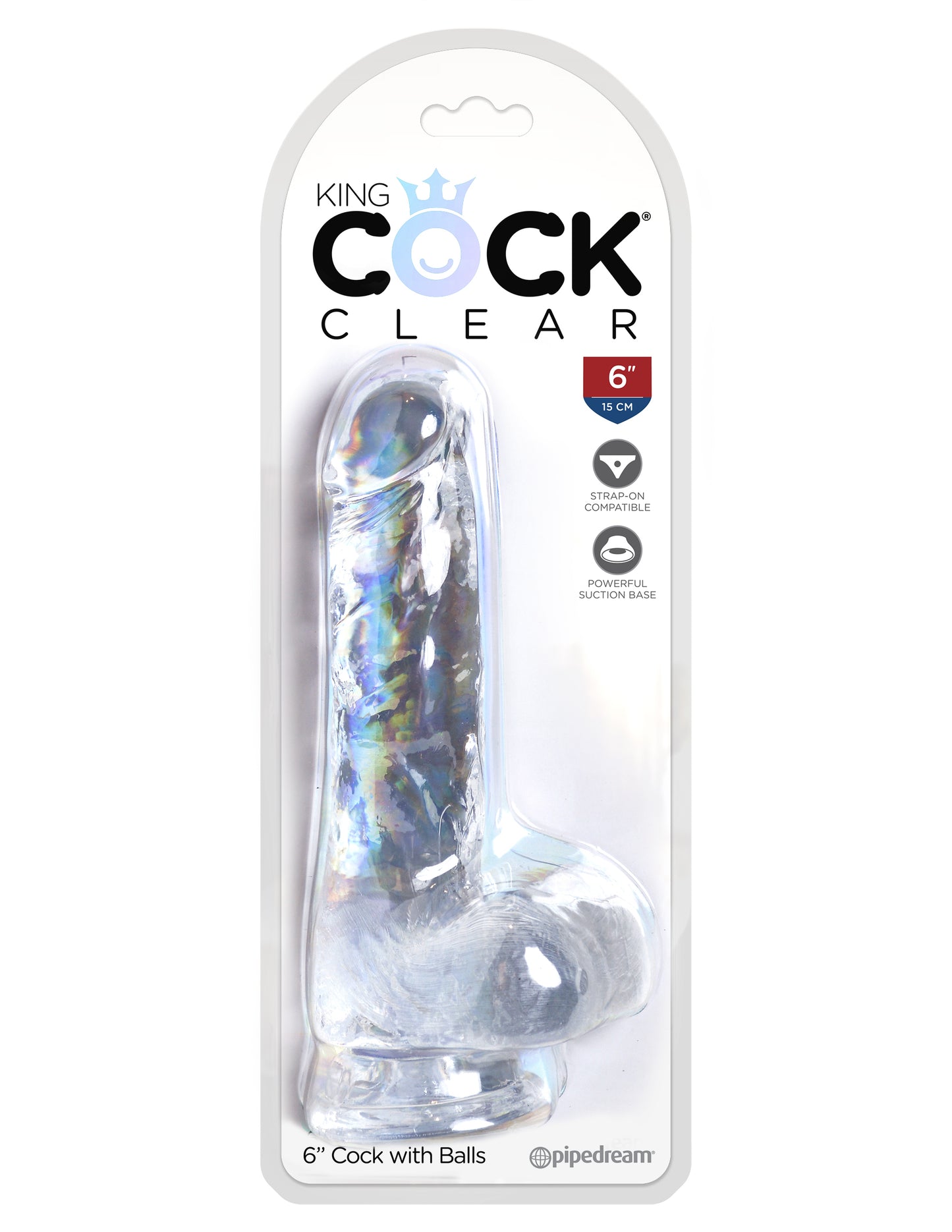 King Cock Clear 6" Cock With Balls PD5752-20