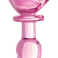 Pink Rose Glass Anal Plug - Small BTYS-AG650-SML