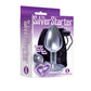 The 9's the Silver Starter Heart Bejeweled Stainless Steel Plug - Violet ICB2610-2