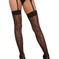 Leopard Fishnet Thigh Hi - One Size - Black DG-0347BLKOS