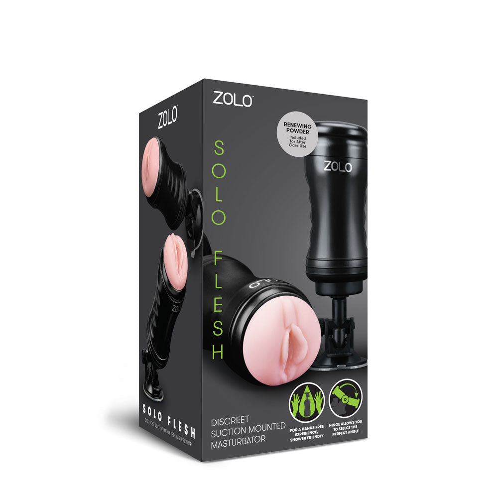 Zolo Solo Flesh Discreet Suction Mounted Masturbator X-ZO6017