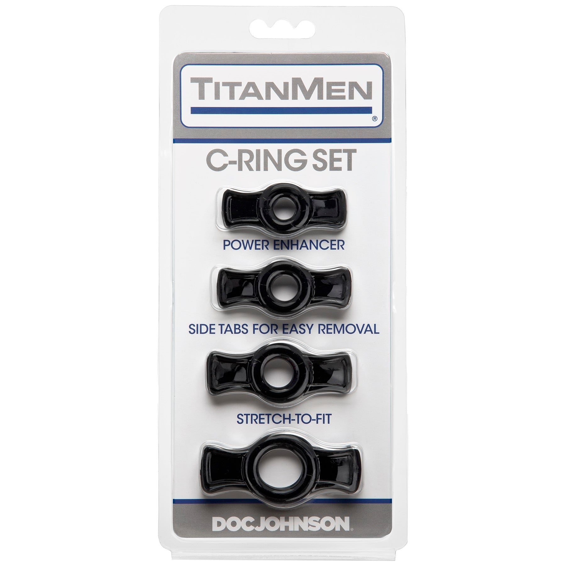 Titanmen Cock Ring Set - Black DJ3503-05
