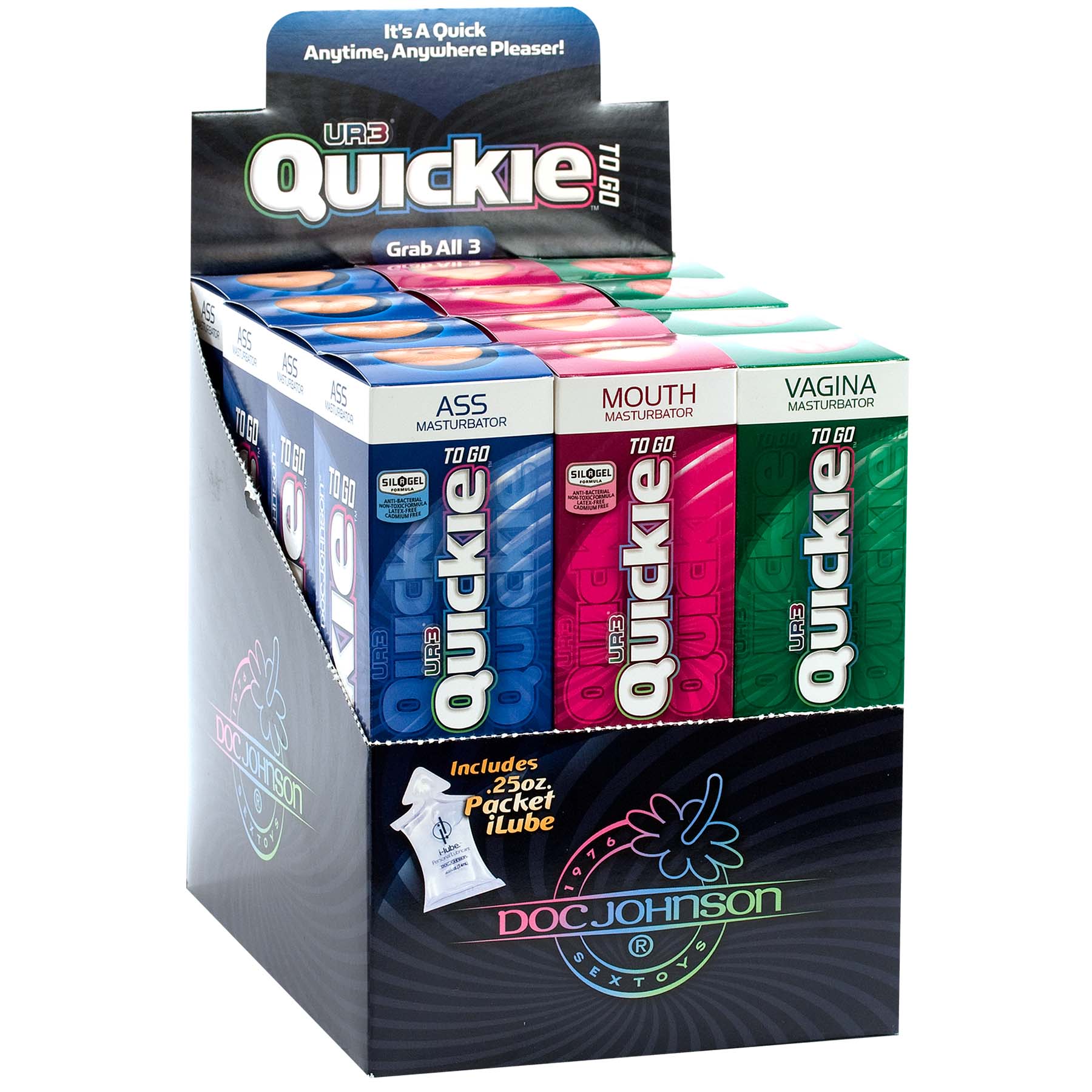 Quickies-to-Go - Display of 12 Ultraskyn Strokers DJ0682-00