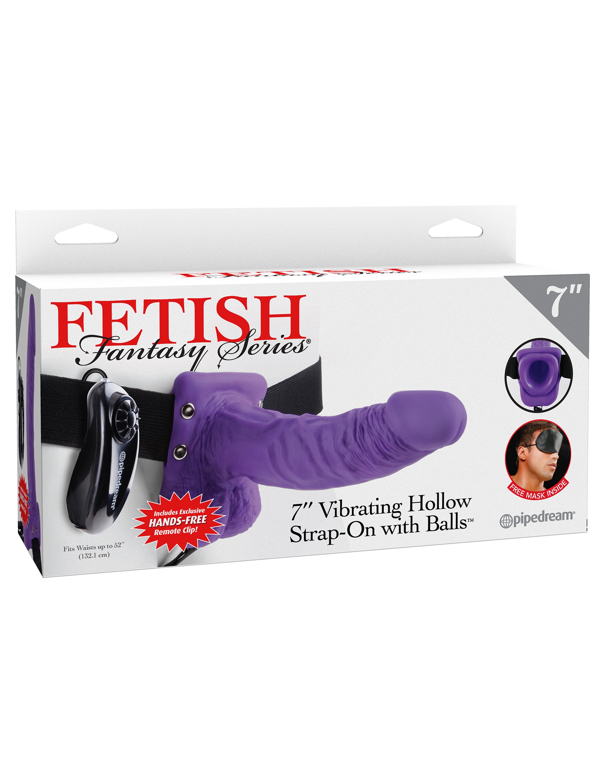 Fetish Fantasy Series 7-Inch Vibrating Hollow Strap-on With Balls PD3376-12