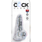 King Cock Clear 4" Cock With Balls PD5750-20