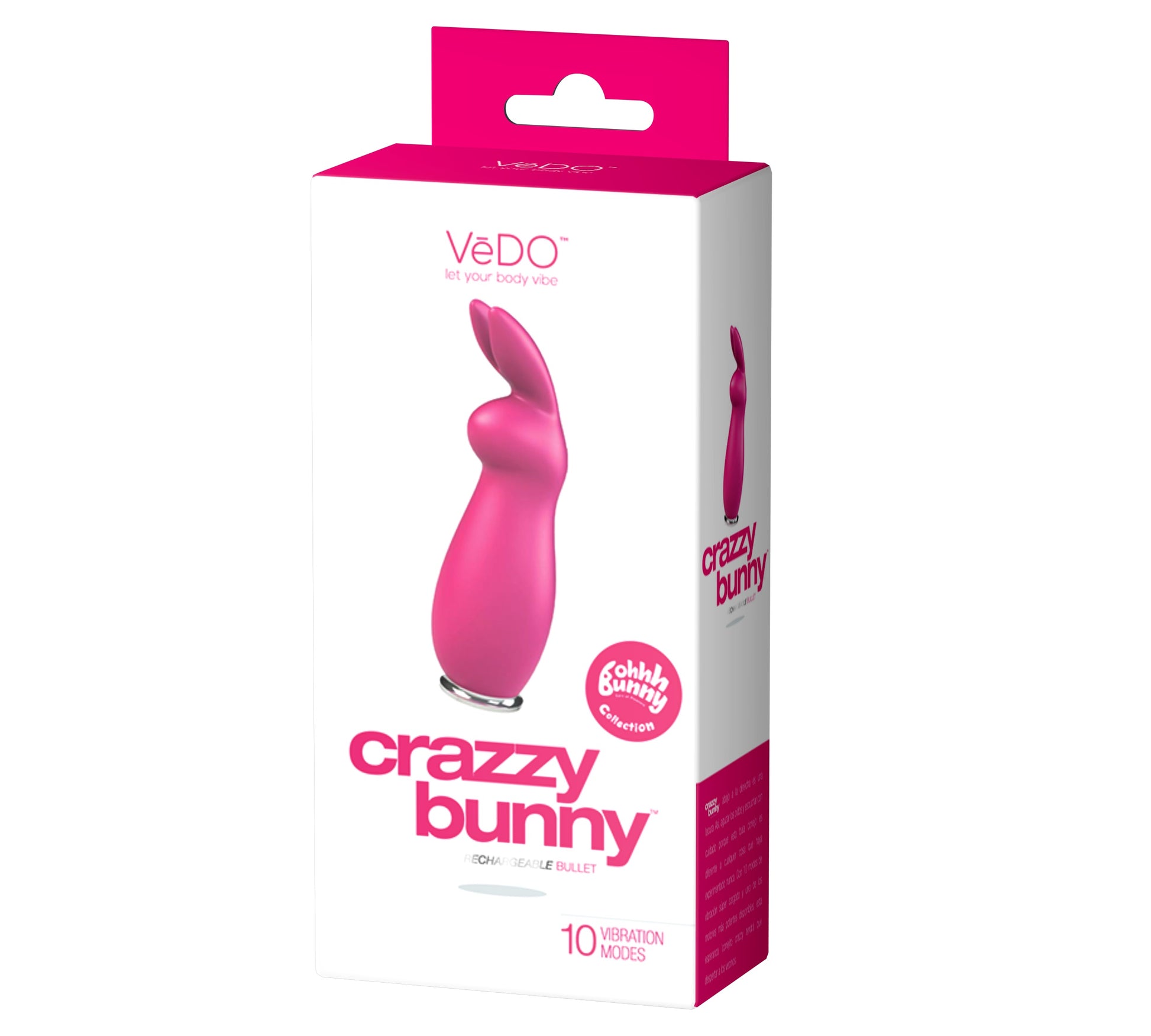 Crazzy Bunny Rechargeable Bullet - Pretty in Pink BU-0501
