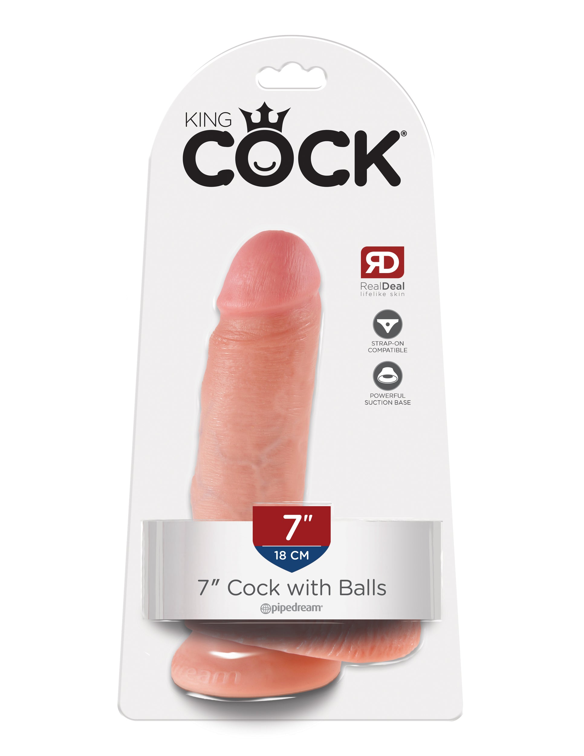 King Cock 7-Inch Cock With Balls - Flesh PD5506-21