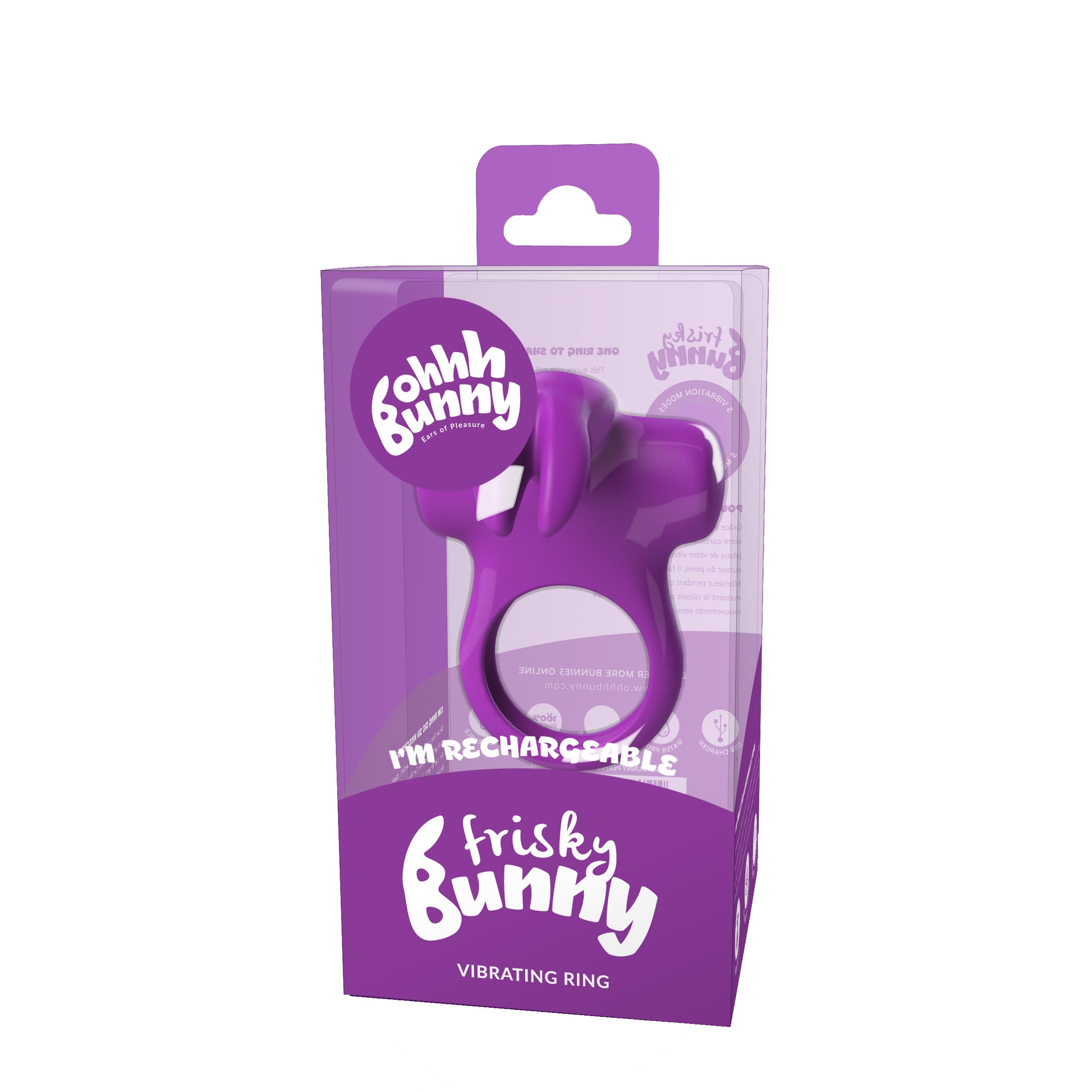 Ohhh Bunny Frisky Bunny Vibrating Ring - Perfectly Purple BU-0103
