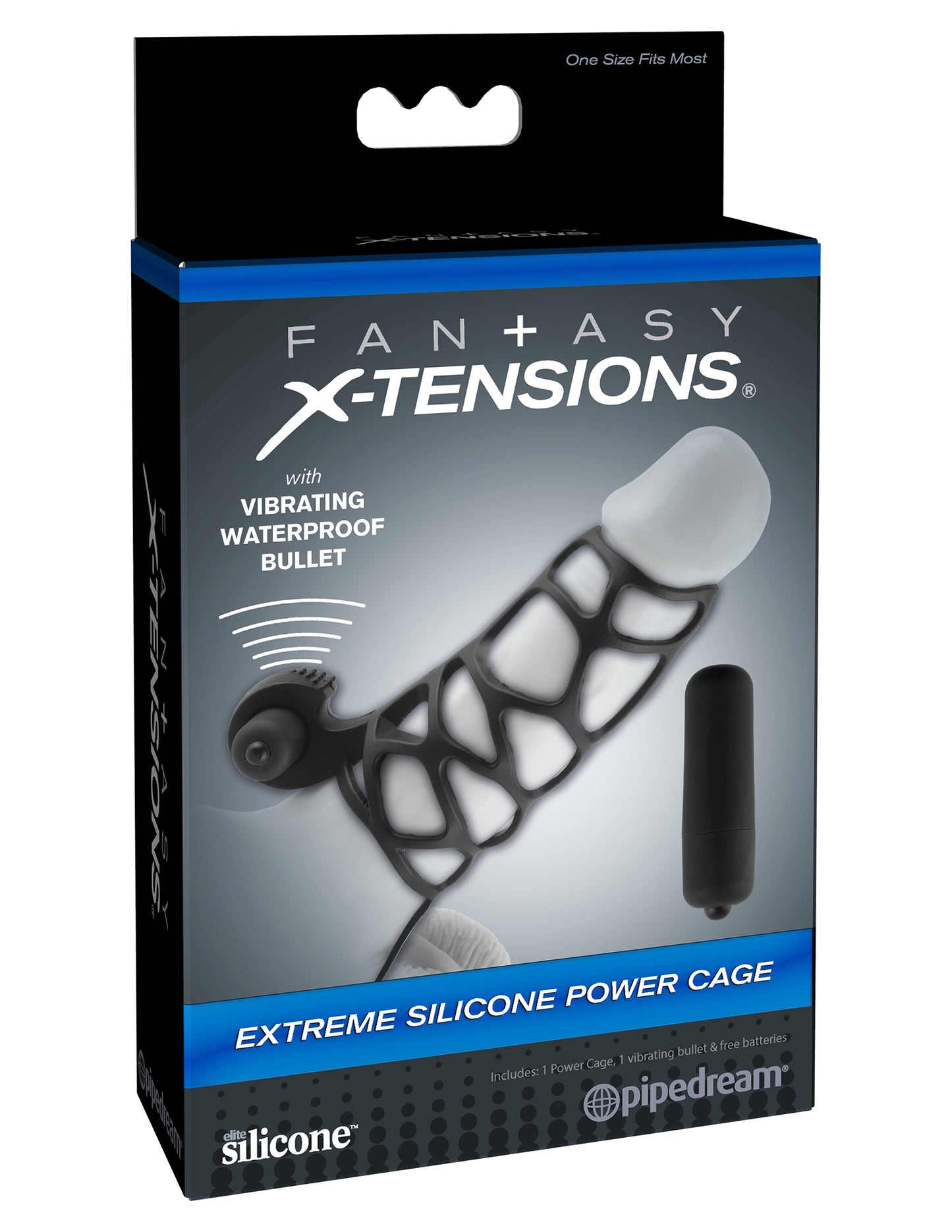 Fantasy X-Tensions Extreme Silicone Power Cage - Black