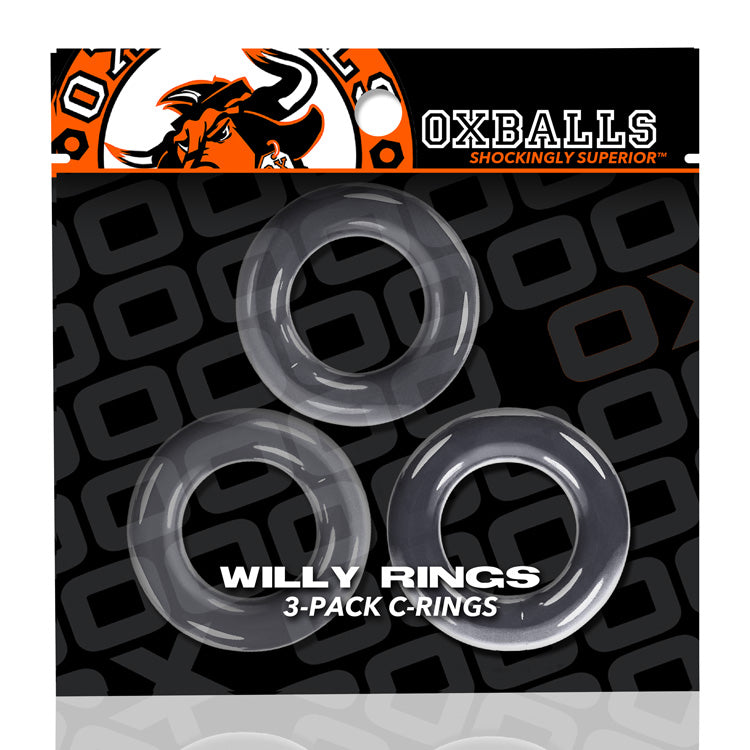 Willy Rings 3-Pack Cockrings - Clear OX-3047-CLR