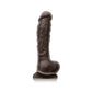Colours - Dual Density - 8" Dildo - Dark Brown NSN-0403-29