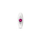 Cheeky Charms-Silver Metal Butt Plug Kit -Clear/bright Pink