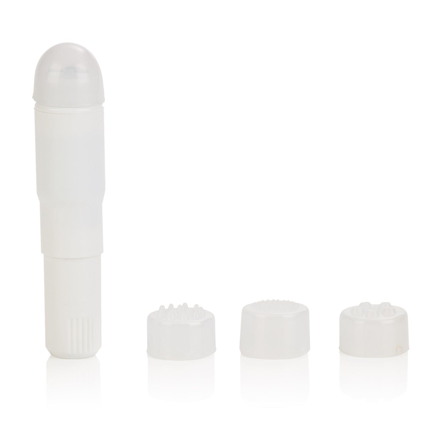 Compact Waterproof Personal Travel Massager With 4 Tips - White