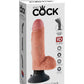 King Cock 7-Inch Vibrating Cock With Balls -  Flesh PD5406-21
