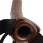 Fetish Fantasy Series 8-Inch Vibrating  Hollow Strap-on - Brown