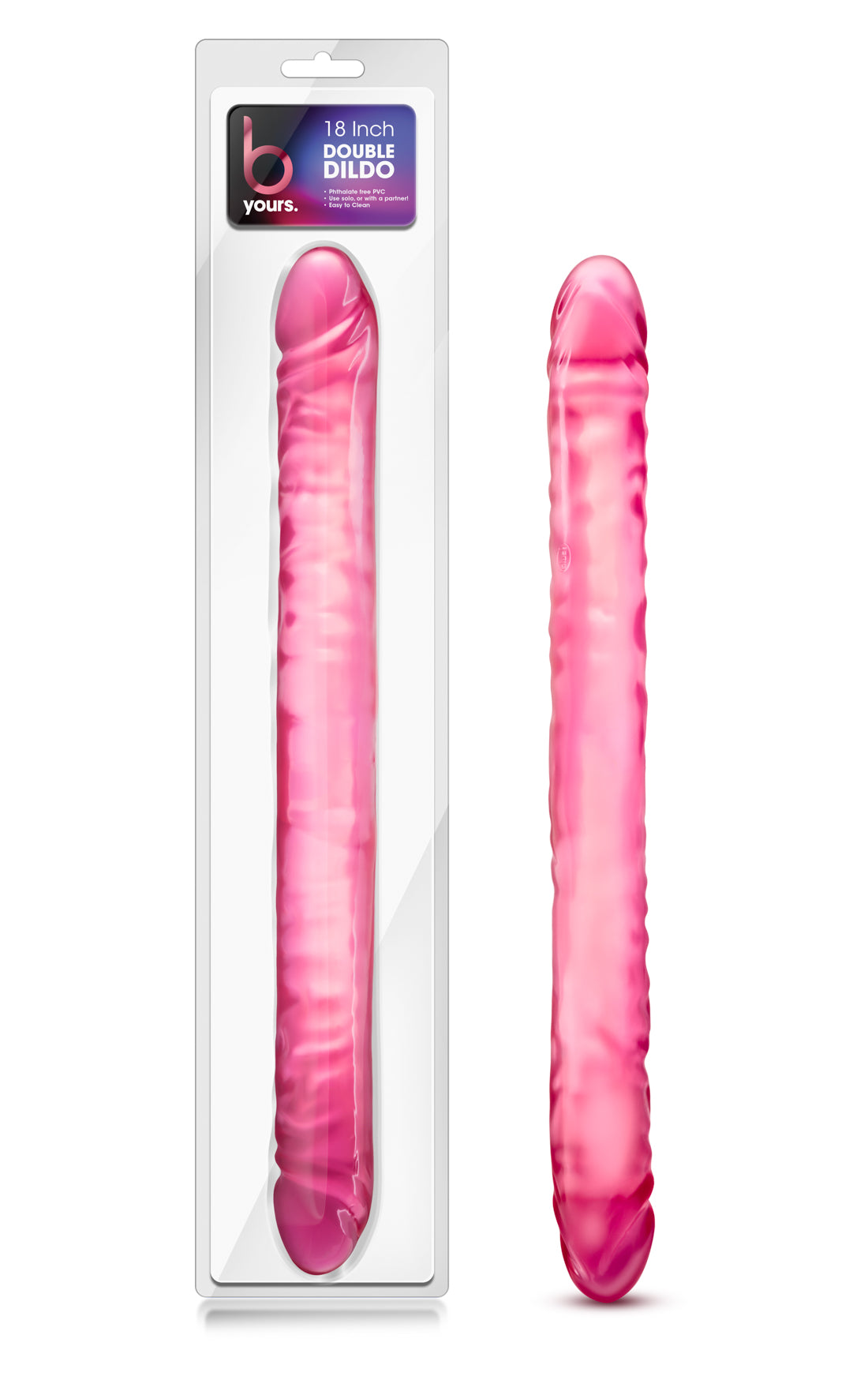 B Yours 18" Double Dildo - Pink