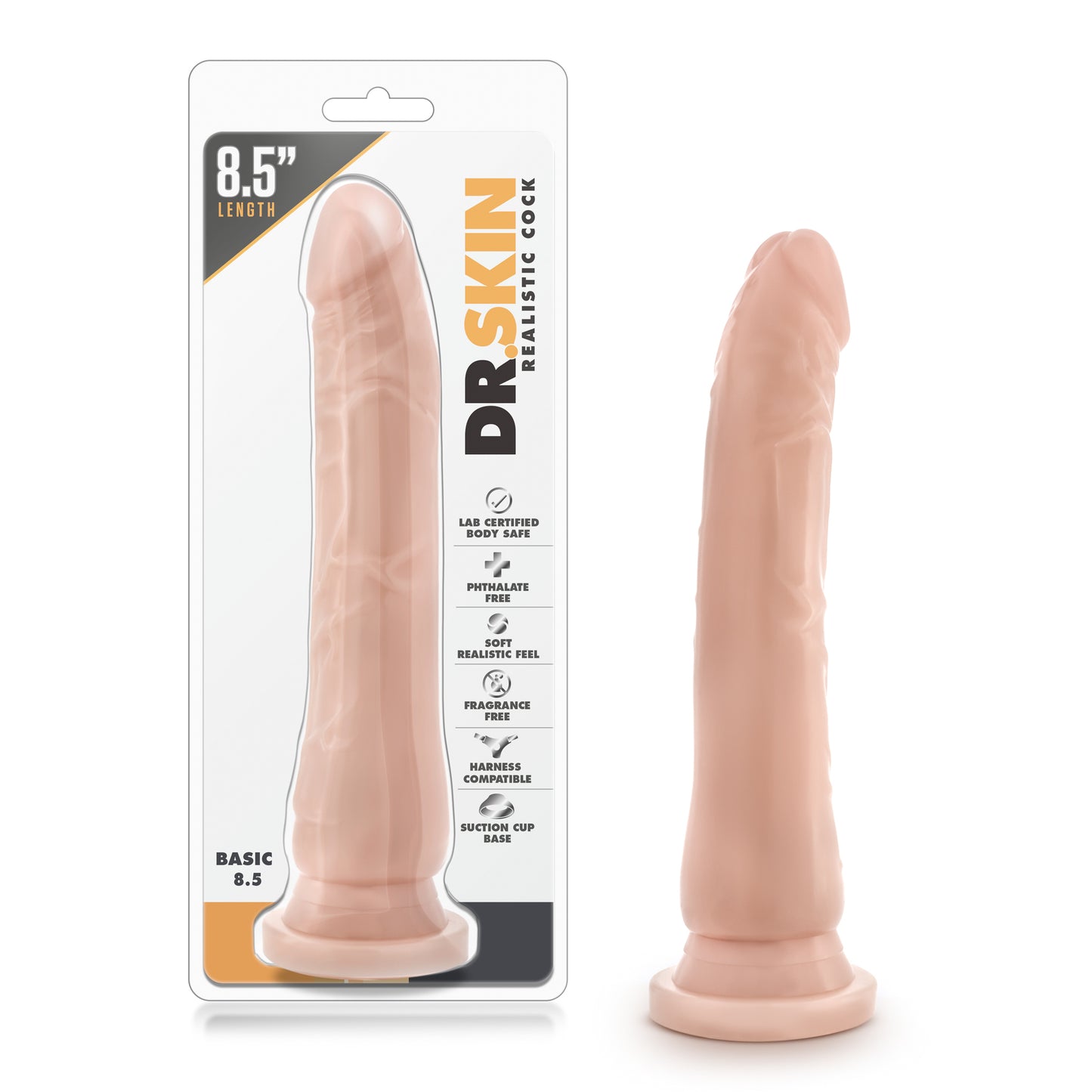 Dr. Skin - Realistic Cock - Basic 8.5 - Beige BL-12053