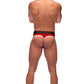 Retro Sport Panel Thong - L/ XL - Red/ Black