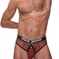 Cock Pit Net Cock Ring Thong - S/ M - Burgundy MP-410260BNSM