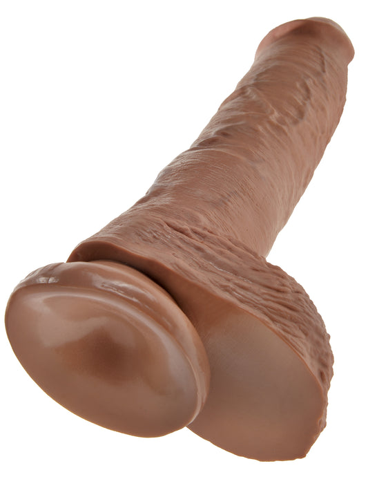King Cock  10" Cock With Balls - Tan