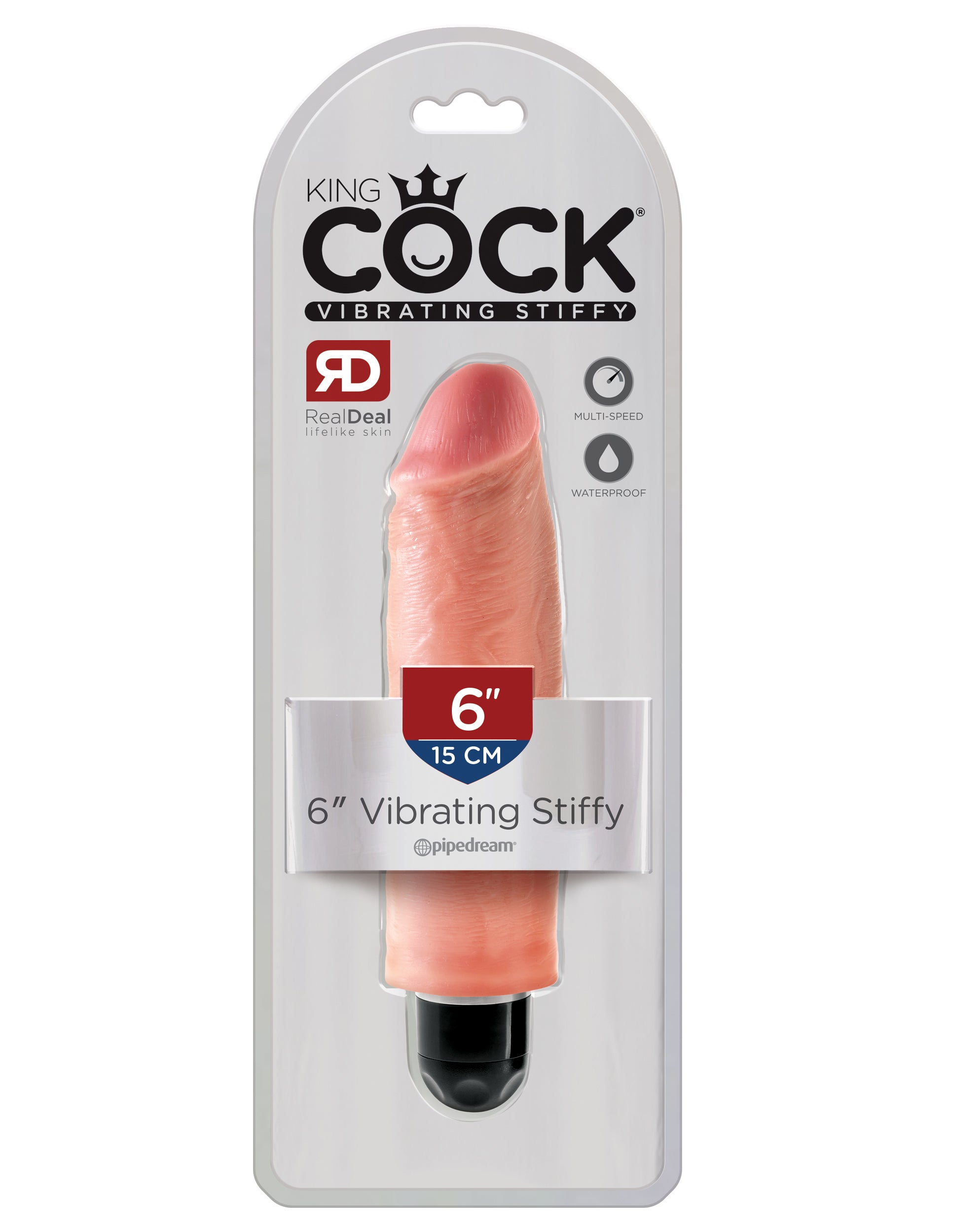 King Cock 6" Vibrating Stiffy - Light PD5521-21