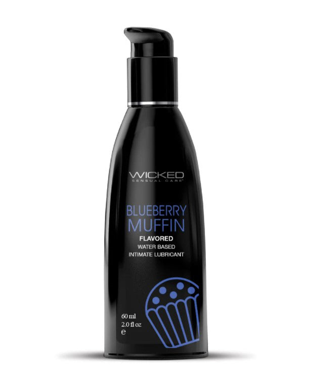 Aqua Blueberry Muffin Water Flavored Water- Based Lubricant - 2  Fl Oz/60ml WS-90452