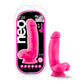 Neo Elite - 7 Inch Silicone Dual Density Cock  With Balls - Neon Pink BL-82300