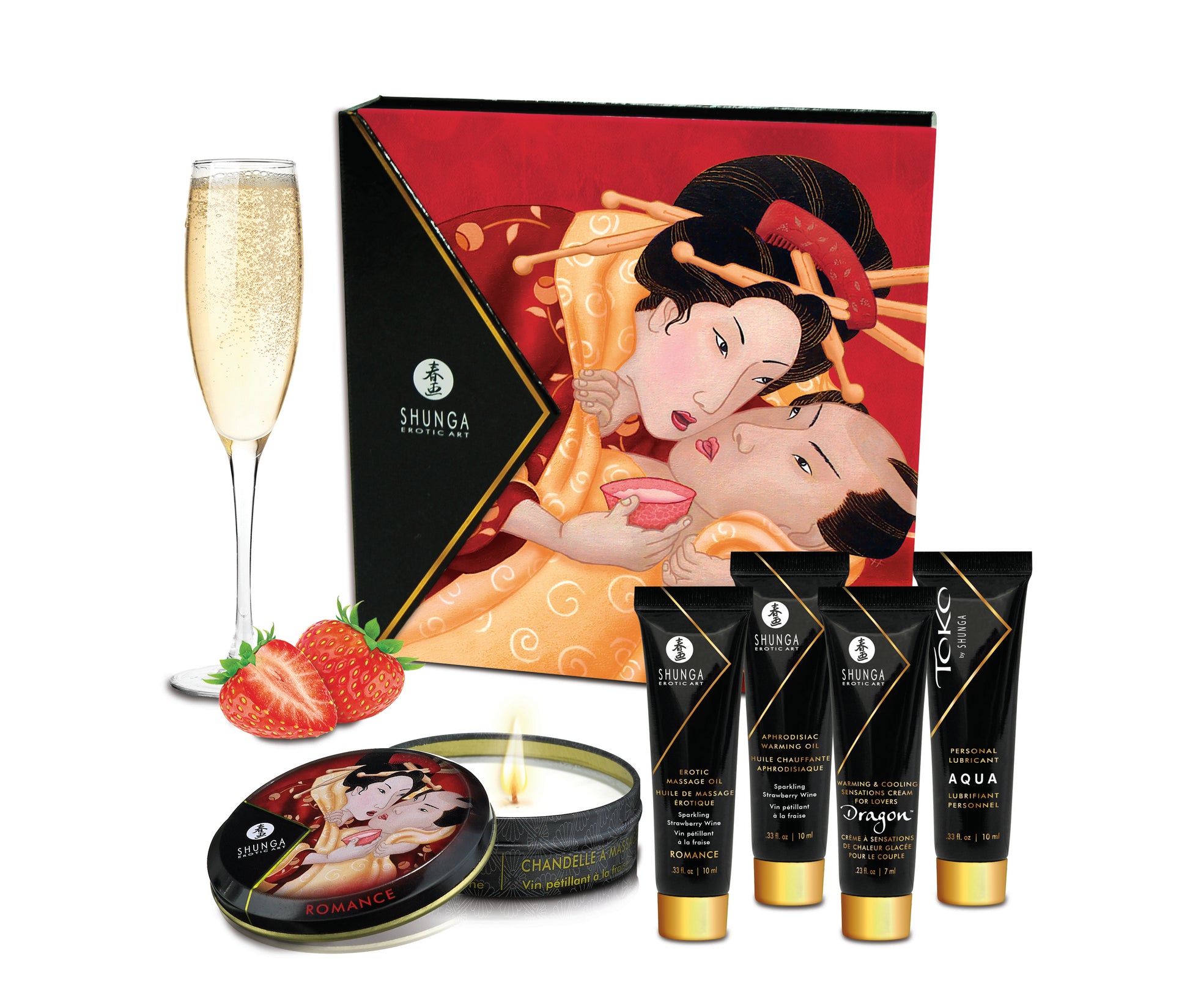 Geisha's Secrets Gift Set - Sparkling Strawberry  Wine SHU8208