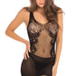 Lace Fantasy Mini Dress - Black - One Size