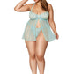 Babydoll and G-String - Queen Size - Mint