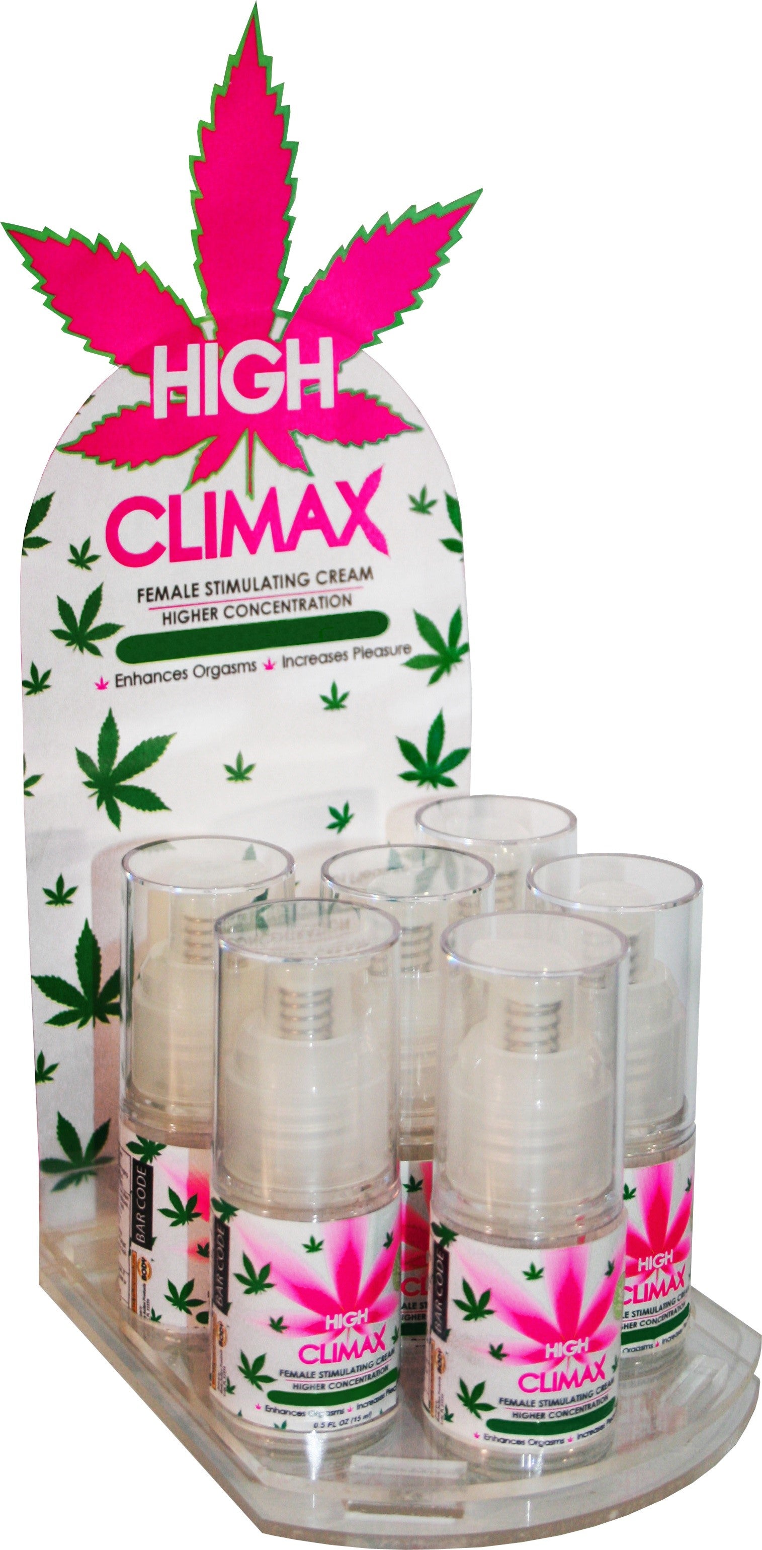 High Climax Female Stimulating Cream - 0.5 Fl. Oz. / 15 ml - 6 Count Display BA-6HCCD