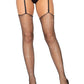Rhinestone Fishnet Stockings and Garter Belt -  One Size - Black LA-1944BLK