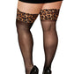 Leopard Top Thigh High - Queen Size - Leopard Black
